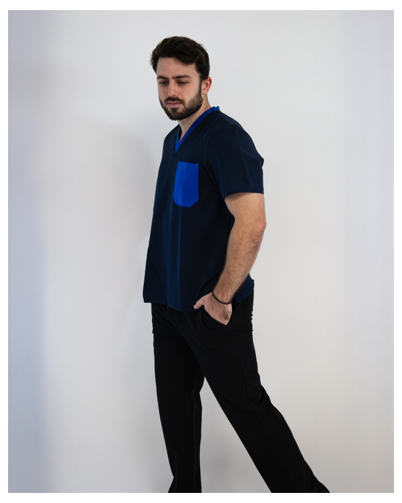 VERANO - BRAD - BLOUSE COL V BICOLORE HOMME