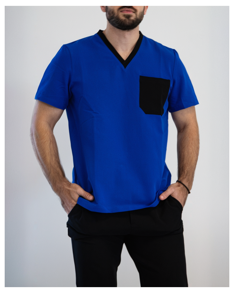 VERANO - BRAD - BLOUSE COL V BICOLORE HOMME